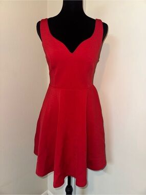 Steve Madden Red Sweetheart Fit-and-Flare Mini Dress